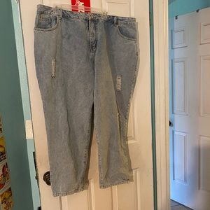 Shein light wash mom jeans